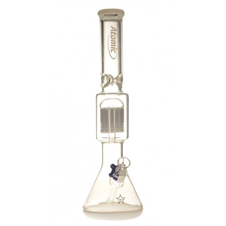 Bongo Atomic Glassbong 45cm Clear+White