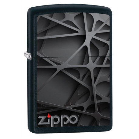 Zippo Black Abstract Design