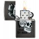 Zippo Grey Punk Rock