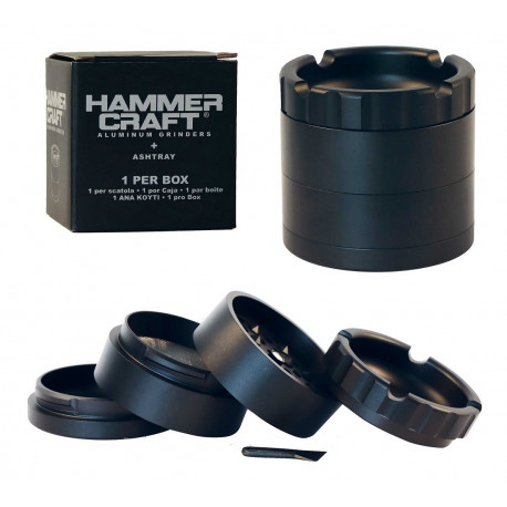 Młynek RAW Hammercraft Black 63mm z popielniczką