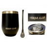 Zestaw Matero + Bombilla Yerba Club Black 350ml czarne