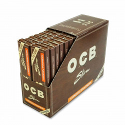 Bibułki OCB Virgin Brown Slim + filtry 32szt