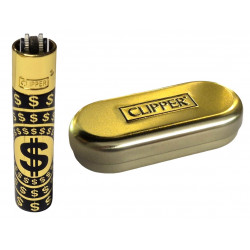 Zapalniczka Clipper Metal Dollar Gold Box