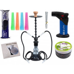 Pełen zestaw Shisha Billy 2 węże 72cm black