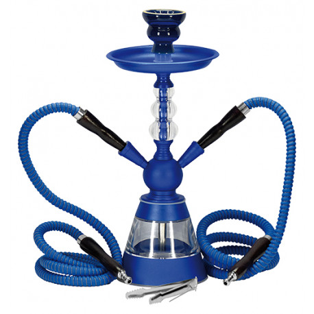 Shisha Fajka Espresso 2 węże Blue 38cm